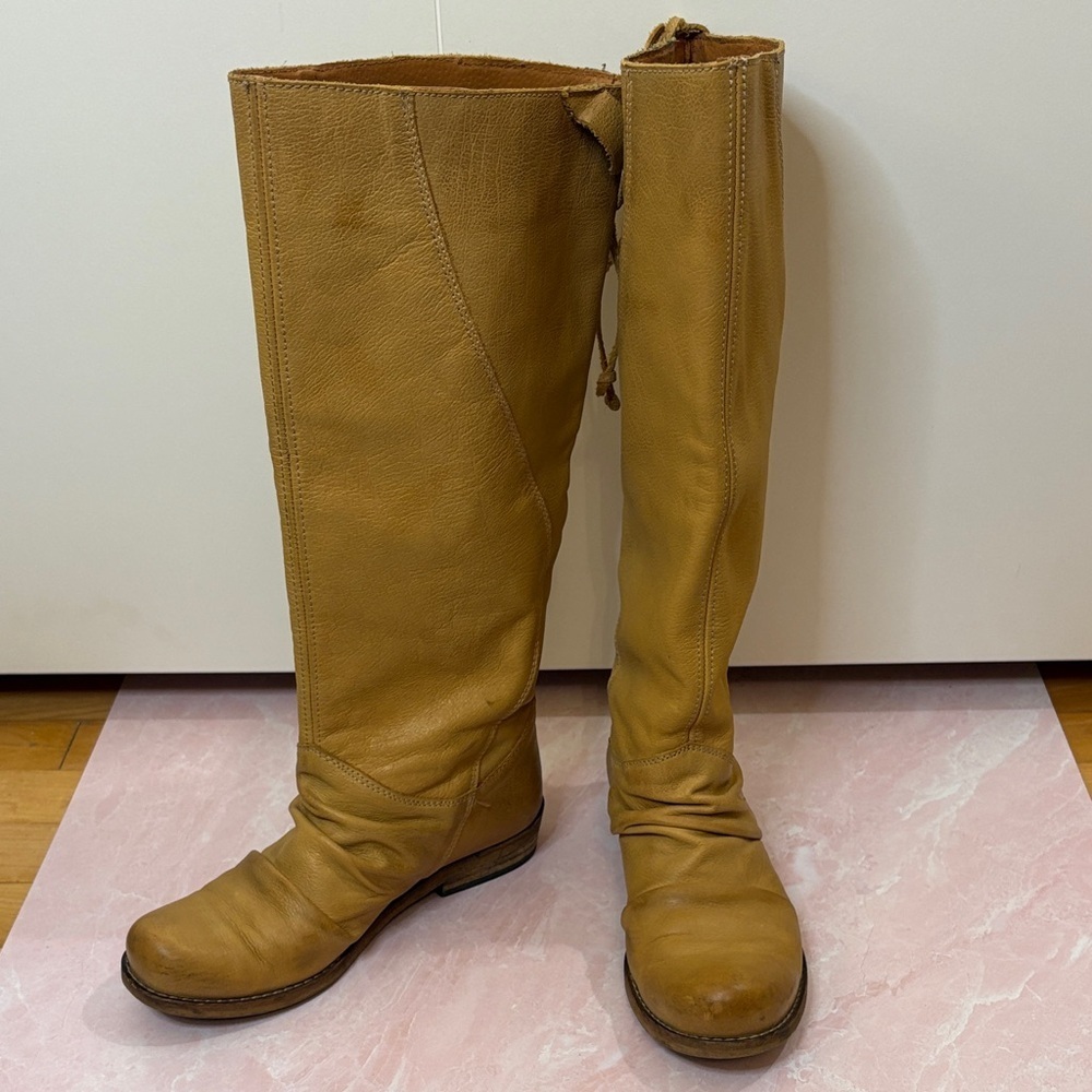 MTNG Camel Knee High Boots - Picture 3 of 10